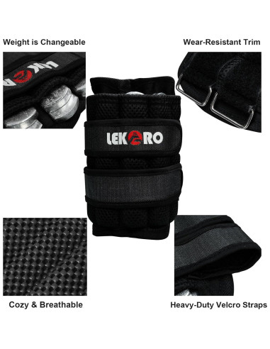 Pesas Ajustables para Tobillo y Muñeca LEKRO 4.99 kg
