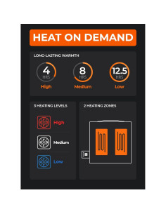 Cojín Calentado Portátil ORORO USB para Silla - Negro 2