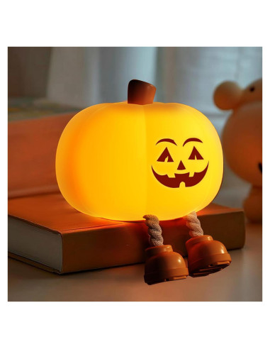Luz Nocturna Calabaza Aplastable Gefaxi 11x10 cm LED Recargable