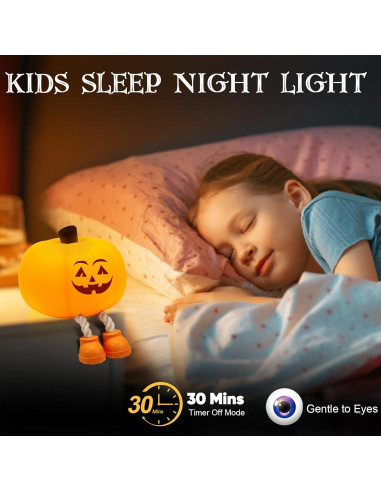 Luz Nocturna Calabaza Aplastable Gefaxi 11x10 cm LED Recargable