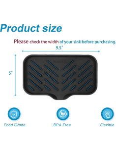 Bandeja de Jabón de Silicona SUBEKYU para Fregadero 24.1x12.7cm 2