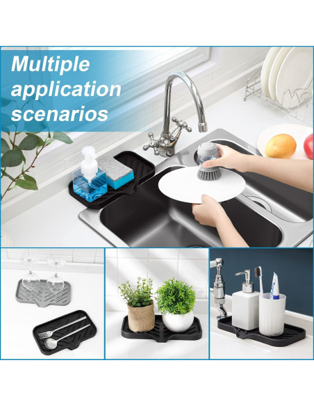 Bandeja de Jabón de Silicona SUBEKYU para Fregadero 24.1x12.7cm