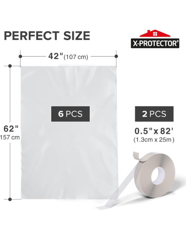 Kit Aislamiento de Ventanas X-Protector 6 Piezas 106.68x157.48cm