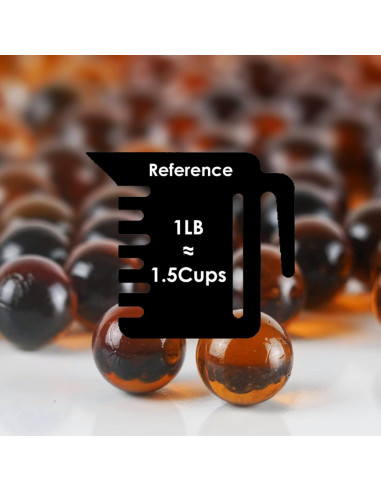 CYS EXCEL Relleno de Jarrón de Vidrio Ámbar 0.5 cm 80-93 Piezas