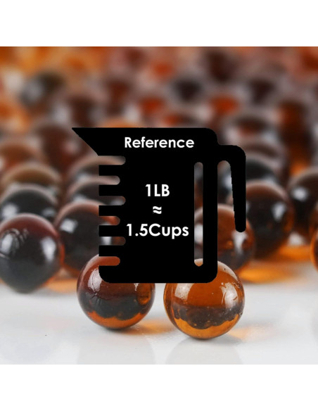 CYS EXCEL Relleno de Jarrón de Vidrio Ámbar 0.5 cm 80-93 Piezas