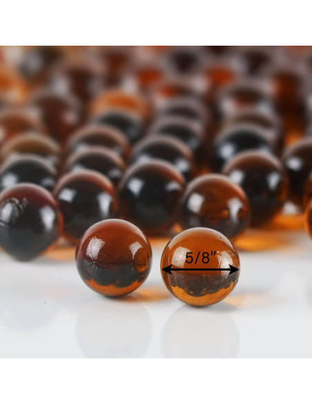 CYS EXCEL Relleno de Jarrón de Vidrio Ámbar 0.5 cm 80-93 Piezas