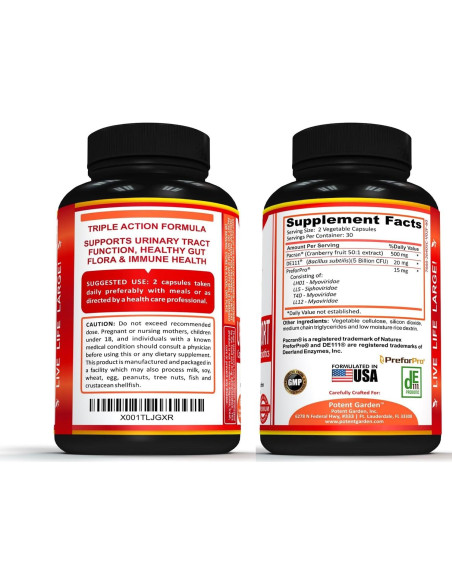 Suplemento Urinario Potent Garden 60 Caps - Arándano Probiotico