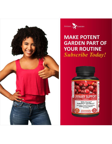 Suplemento Urinario Potent Garden 60 Caps - Arándano Probiotico