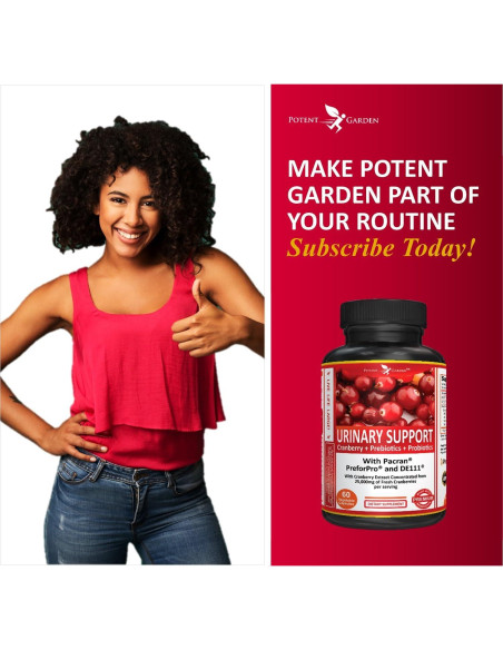 Suplemento Urinario Potent Garden 60 Caps - Arándano Probiotico