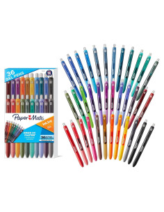 Bolígrafos de Gel Paper Mate InkJoy, 36 Colores, Punta 0.7mm