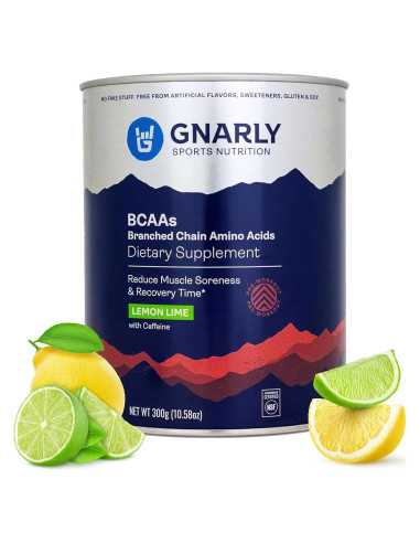 Polvo de BCAA Gnarly Nutrition Limón Lima 300g - Suplemento Vegano