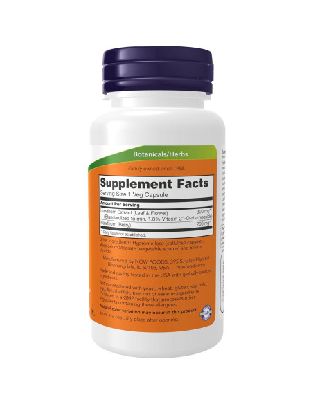 Extracto de Espino NOW Foods 300 mg 90 Cápsulas Veganas