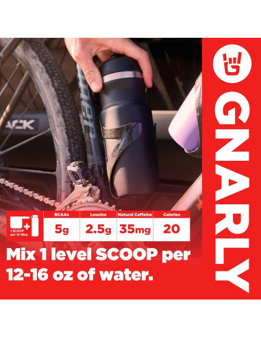 Polvo de BCAA Gnarly Nutrition Limón Lima 300g - Suplemento Vegano