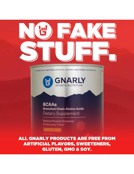 Polvo de BCAA Gnarly Nutrition Limón Lima 300g - Suplemento Vegano