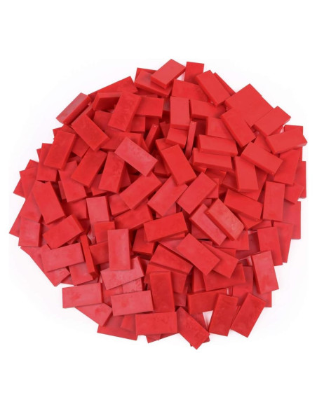 Dominó a Granel 100pcs - Plástico Seguro para Niños Rojo Dominó a Granel 100pcs - Plástico Seguro para Niños Rojo