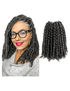 Cabello Twist de Pasión KAVSORAPI 25 cm Sal y Pimienta 8 Paquetes