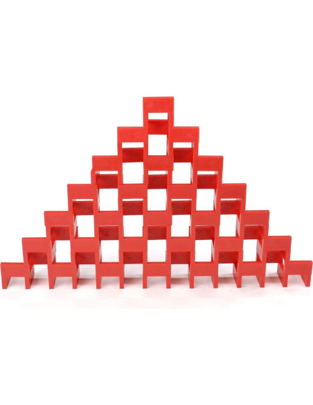 Dominó a Granel 100pcs - Plástico Seguro para Niños Rojo Dominó a Granel 100pcs - Plástico Seguro para Niños Rojo