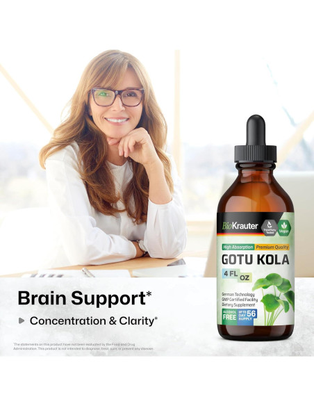 Tintura de Gotu Kola y Bacopa BioKrauter 118 ml Vegana