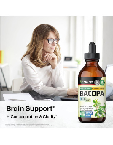 Tintura de Gotu Kola y Bacopa BioKrauter 118 ml Vegana