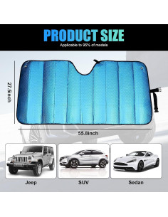 Reflector UV para Parabrisas de Coche gunhunt 145x70cm Azul 2