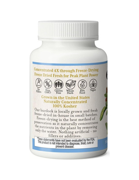 Cápsulas de Raíz de Bardana Fresca Instituto Ecléctico 90 CT