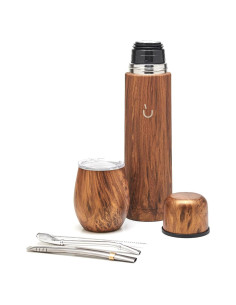 Conjunto de Yerba Mate BALIBETOV - Calabash, Termo y Bombilla