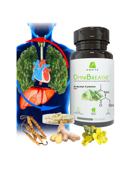 Suplemento Respiratorio Omnite 60 Cápsulas - Alivio Asma y Tos