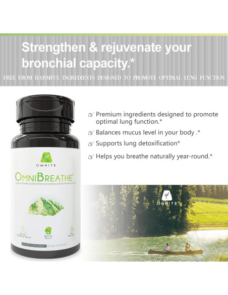 Suplemento Respiratorio Omnite 60 Cápsulas - Alivio Asma y Tos