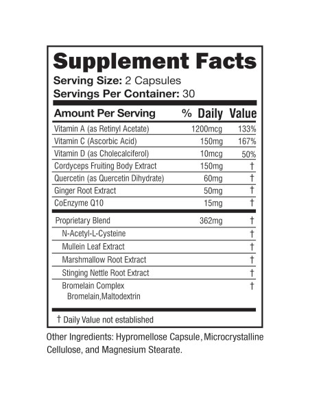 Suplemento Respiratorio Omnite 60 Cápsulas - Alivio Asma y Tos