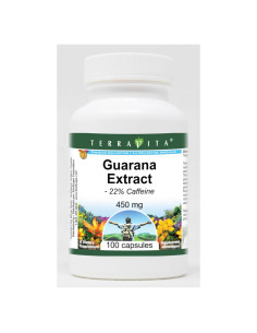 Extracto de Guaraná TerraVita 450 mg 100 Cápsulas 22% Cafeína