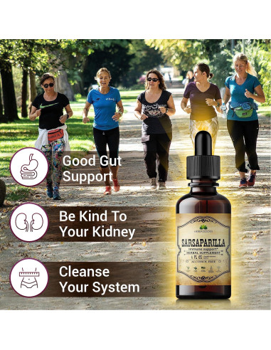 Extracto Líquido de Sarsaparilla Herbalicious 120ml - Sin Alcohol, Sin OGM