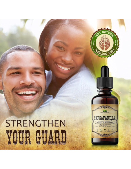 Extracto Líquido de Sarsaparilla Herbalicious 120ml - Sin Alcohol, Sin OGM