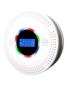 Detector de Humo y Monóxido OXVIT CDR-813COM 2-en-1 LCD