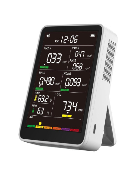 Monitor de Calidad del Aire AirWhisper 16 en 1 Portátil Blanco