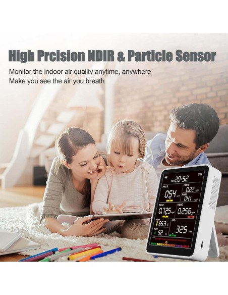 Monitor de Calidad del Aire AirWhisper 16 en 1 Portátil Blanco