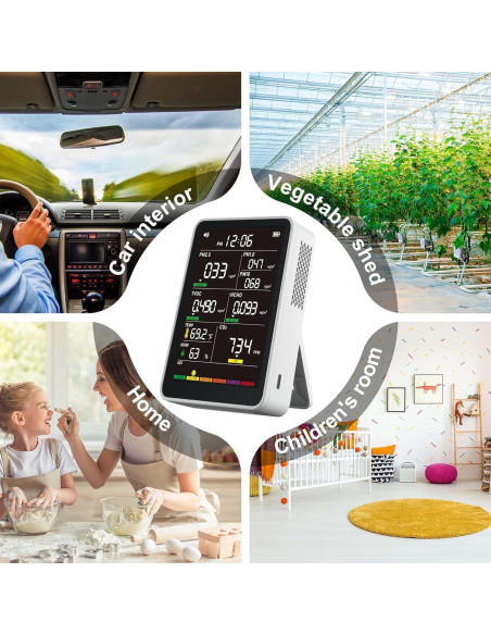 Monitor de Calidad del Aire AirWhisper 16 en 1 Portátil Blanco