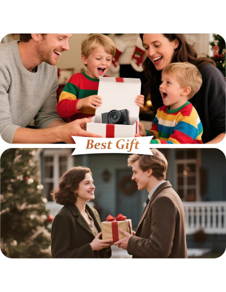 Cámara Digital 4K XHJBaby 64MP Retro con Pantalla Plegable