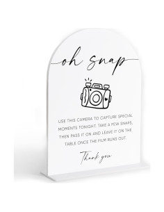 Cartel de Acrílico Blanco para Bodas Sxurt 20x15 cm