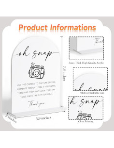 Cartel de Acrílico Blanco para Bodas Sxurt 20x15 cm 2