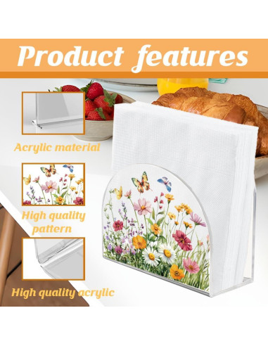 Soporte para Servilletas Acrílico SUPERDANT Clusters de Flores