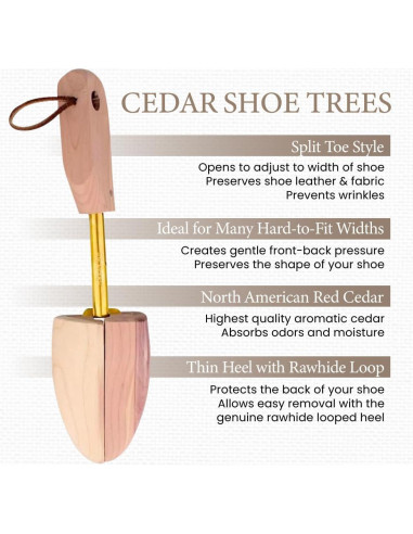 Zapato de árbol de cedro Sir Alton Rochester para hombres 8W-10M