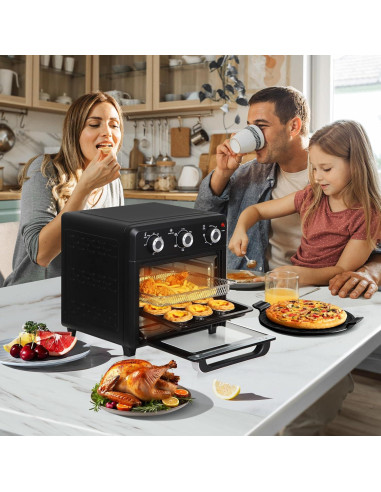 Horno Tostador Airfryer Panana 1400W 21QT 6 en 1 Acero Inoxidable