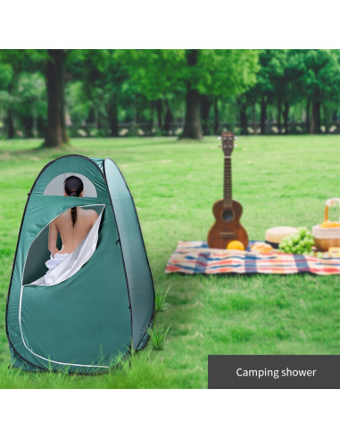 Tienda de Ducha Plegable Eikyutora Verde Militar 120x190 cm