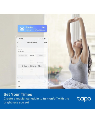 Bombillas Inteligentes Tapo TP-Link L510E, 800 Lúmenes, 2700K, 4 Pzas