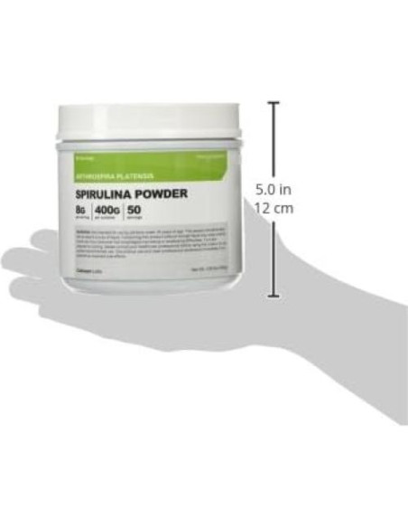 Polvo de Espirulina Orgánica Nutricost 454 Gr - Superalimento
