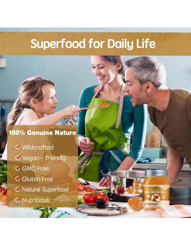 Gel Crudo de Musgo Marino Irlandés QANLOI 525 g Manzana Canela