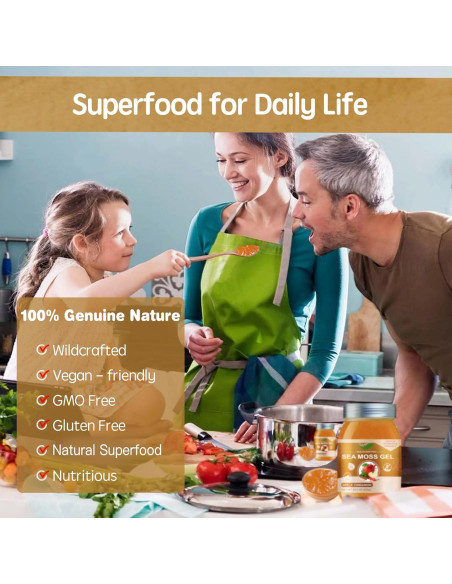 Gel Crudo de Musgo Marino Irlandés QANLOI 525 g Manzana Canela