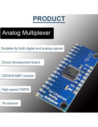 10 Módulos CD74HC4067 Multiplexor Analógico Digital 16 Canales