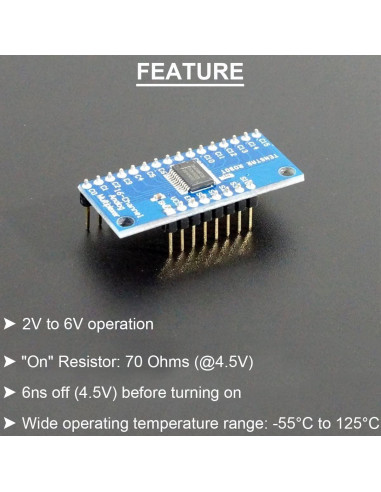 10 Módulos CD74HC4067 Multiplexor Analógico Digital 16 Canales