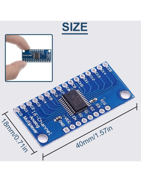10 Módulos CD74HC4067 Multiplexor Analógico Digital 16 Canales